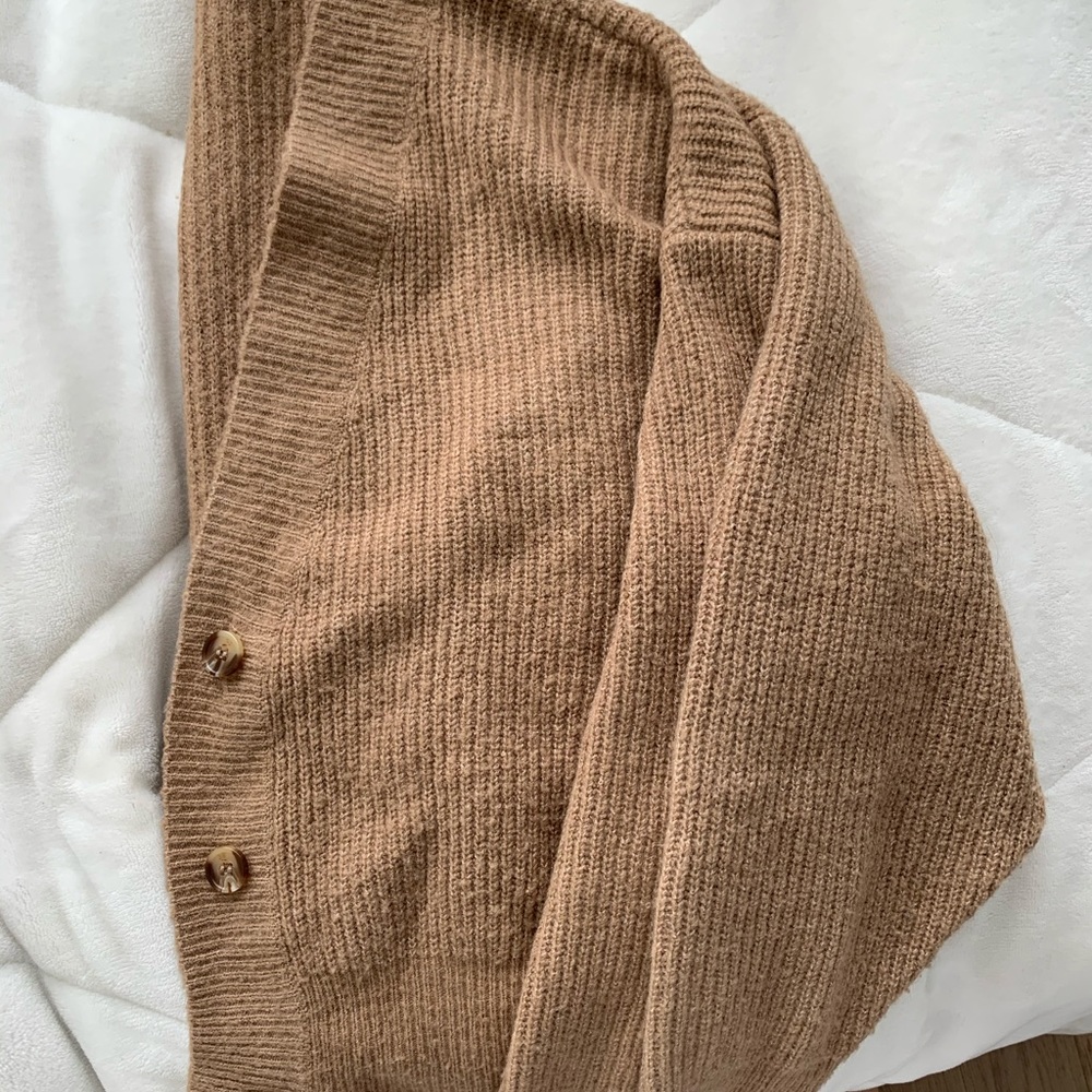 Brown garage cardigan